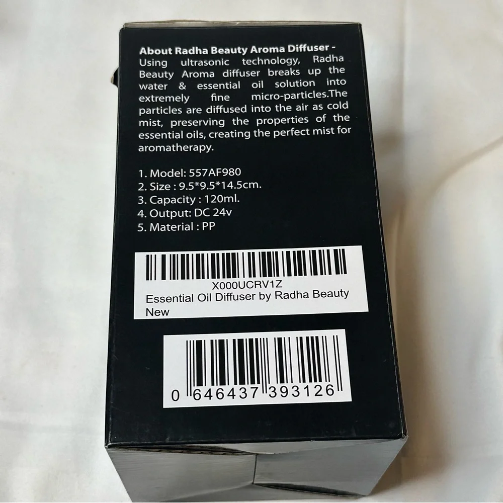 Radha Beauty Essential Oil Diffuser - White